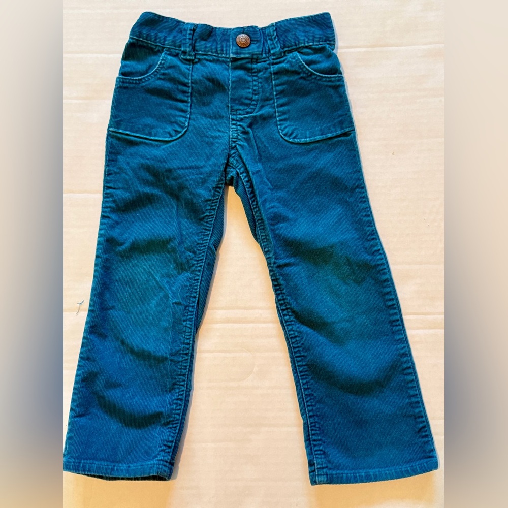 Vintage Oshkosh Girl Corduroy Pants Teal Blue Size 3T